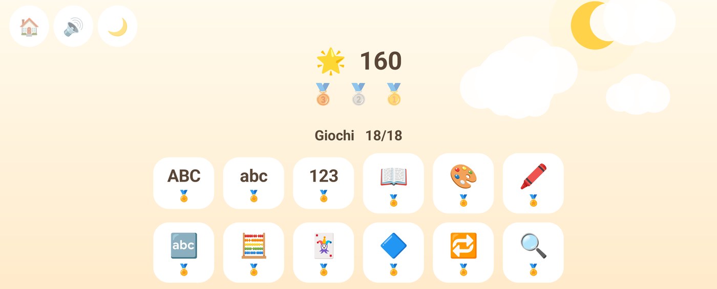 Album — una medaglia per ogni gioco, diciotto su diciotto