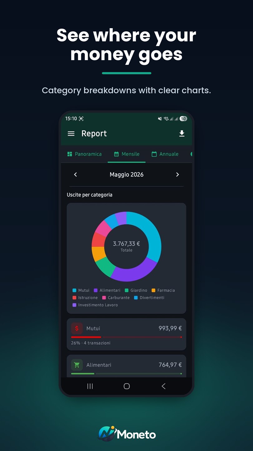 Report — dove sono finiti i soldi, categoria per categoria