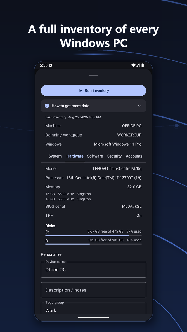 Scanner LAN — ogni dispositivo con IP, produttore e latenza