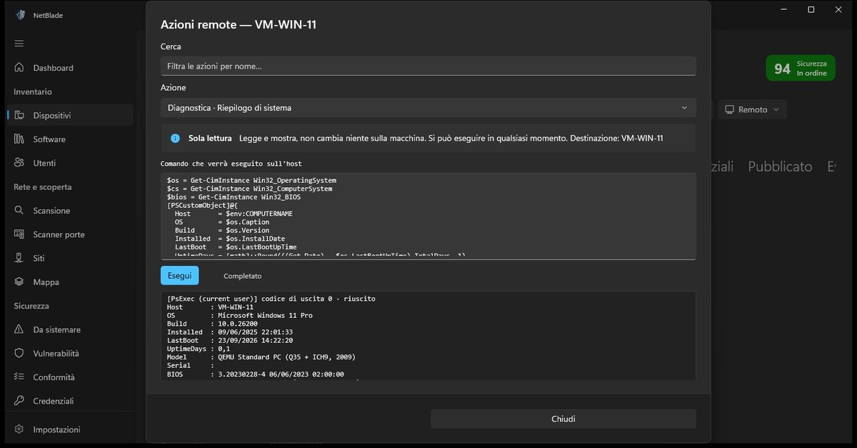 Azioni remote, con lo script in bella vista