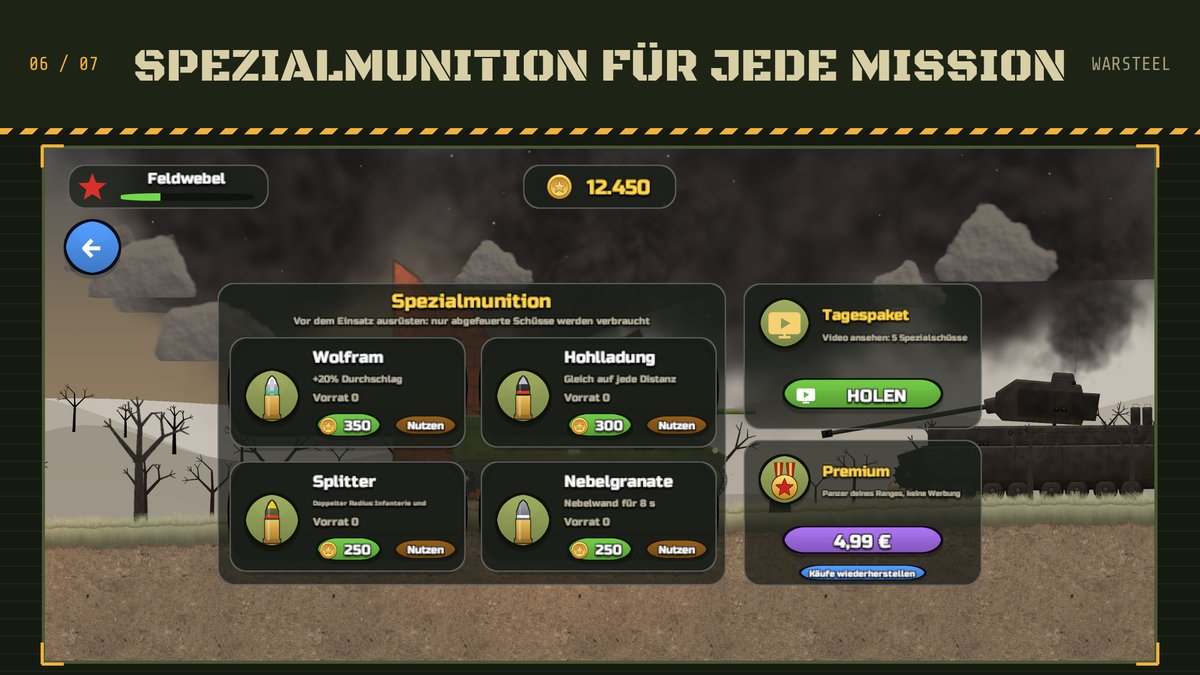 Der Shop: Spezialmunition für jede Mission