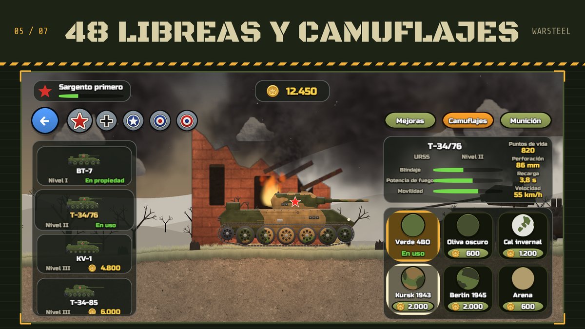 El garaje: libreas y camuflajes para cada tanque